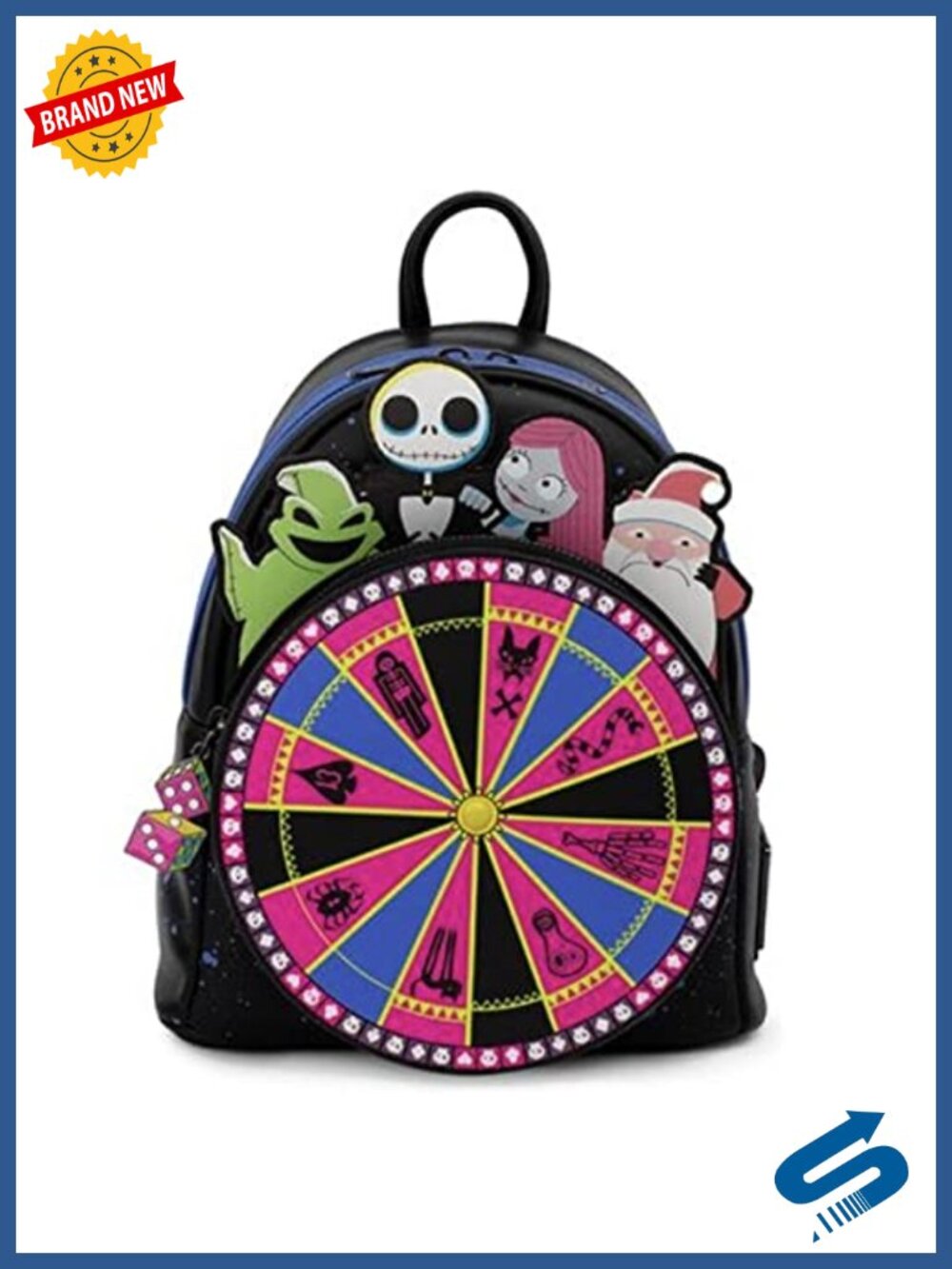 Disney Nightmare Before Christmas Oogie Boogie Double Strap Faux Leather